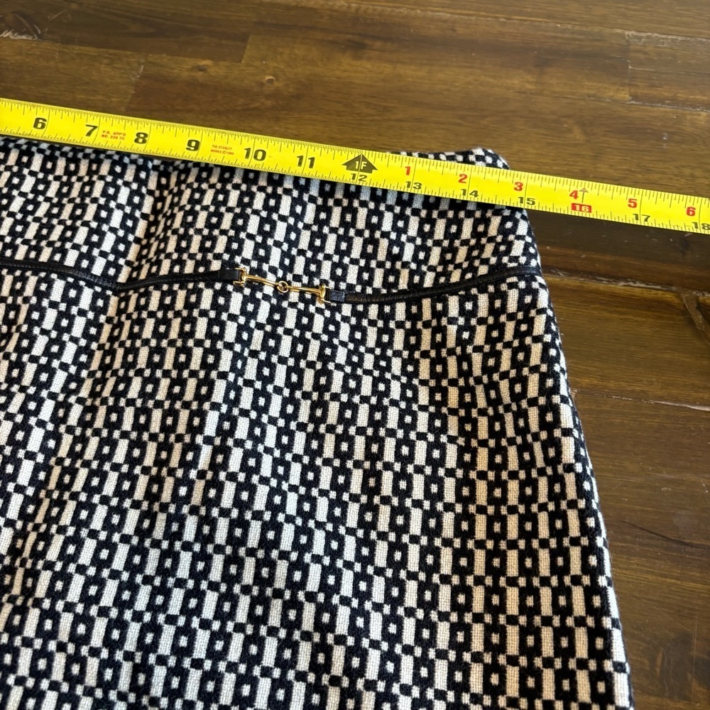 Banana Republic Jacquard Printed Pencil Skirt Horse bit Career Classic Womens 10 - Picture 6 of 8